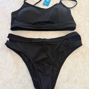 Cupshe Black Bikini Set